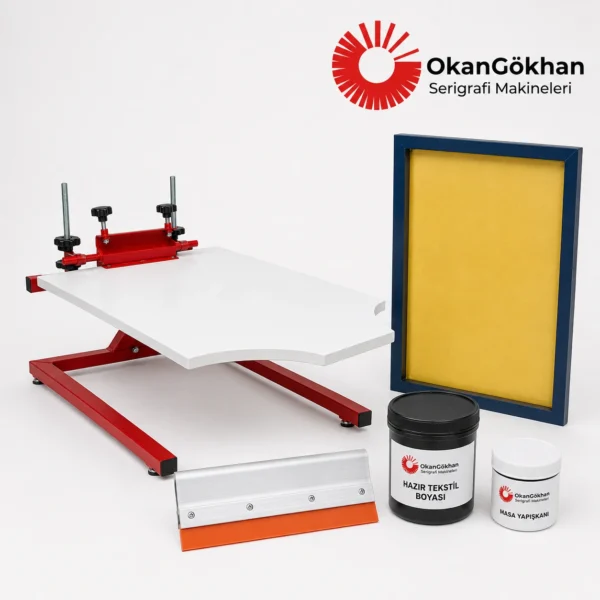 Tişört Baskı Başlangıç Seti – Tek Renk Serigrafi Paketi